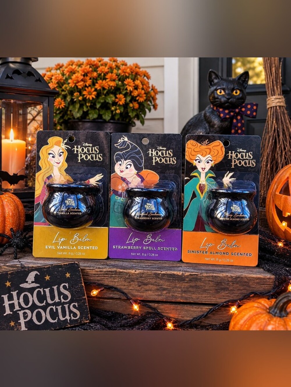 Disney Hocus Pocus Lip Balm (1) Your Choice- Black Cauldron Packaging
